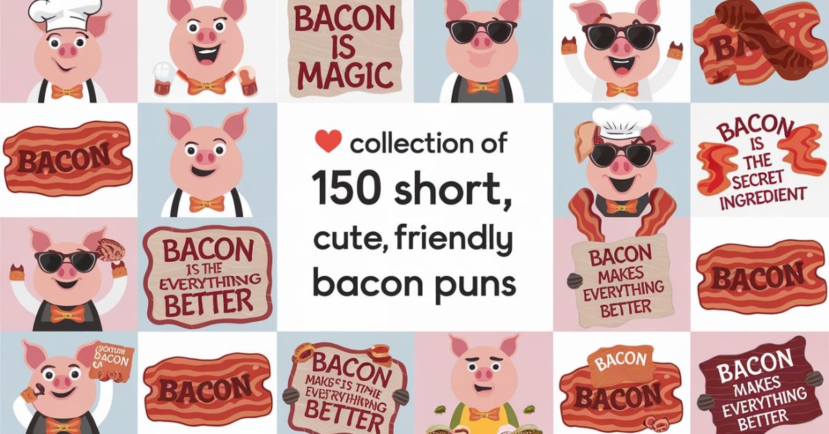 150 Hilarious Bacon Puns Short, Cute, Love & Kid-Friendly One-Liners